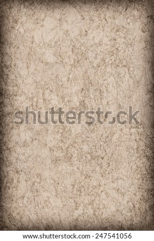 Photograph of Recycle Grayish Beige Striped Pastel Paper, coarse grain, bleached, mottled, vignette grunge texture sample.