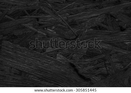 Chipboard Front Side, Charcoal Black Stained, Rough, Extra Coarse, Grunge Texture Detail.