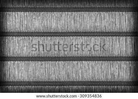 Paper Plaited Place Mat, Bleached and Stained Dark Gray, Woven, Creased, Vignette Grunge Texture Sample.