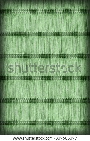 Paper Plaited Place Mat, Bleached and Stained Green, Woven, Creased, Vignette Grunge Texture Sample.