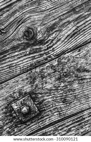 Old Weathered, Rotten, Cracked Planking, Bleached and Stained Gray, Grunge Texture Detail.