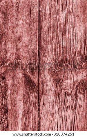 Old Weathered, Rotten, Cracked Planking, Bleached and Stained Red, Grunge Texture Detail.