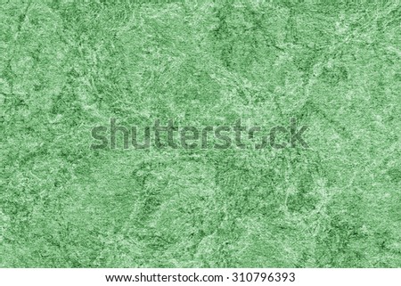 Recycle Kraft Paper, Coarse Grain, Crumpled, Blotted, Mottled, Stained Green, Grunge Texture Sample.