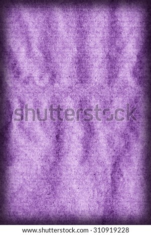 Recycle Kraft Paper, Coarse Grain, Crumpled, Blotted, Mottled, Stained Purple, Vignette Grunge Texture Sample.