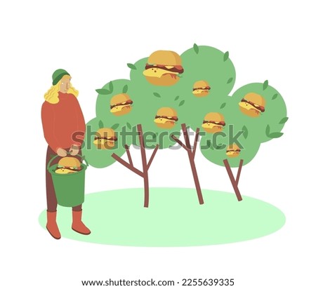 Plant based protein concept. Healthy natural vegan and vegetarian food. Graphic design. Funny idea. Editable vector illustration isolated on a white background.