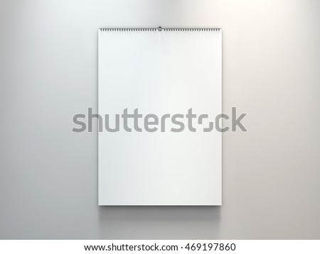 Similar – Image, Stock Photo 3D Illustration. Blank wall calendar.