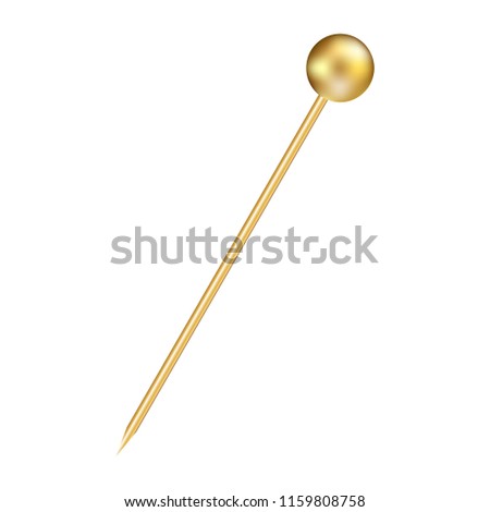 Vector illustration of Gold pin
