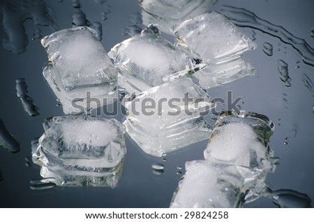 Ice in water