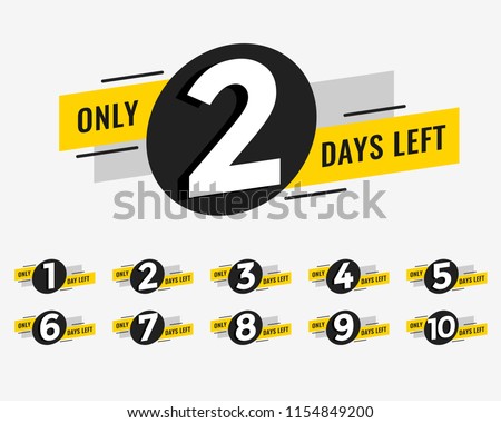 promotional banner with number of days left sign