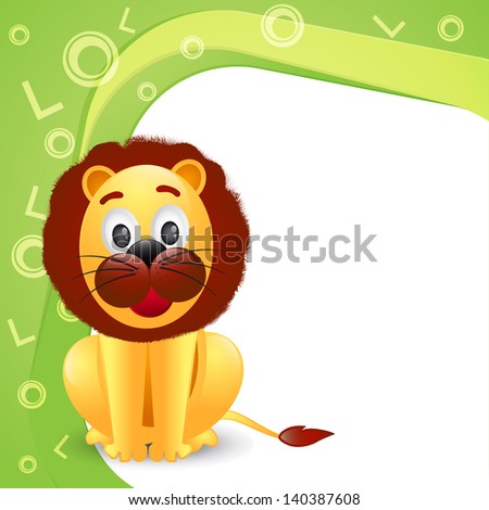 Vector illustration of alphabet L for lion