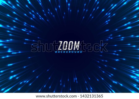 abstract blue glowing zoom effect background