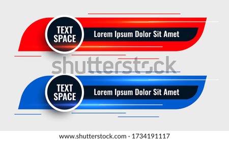 two modern lower third template design banner