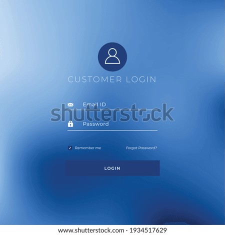 minimal style login page template design