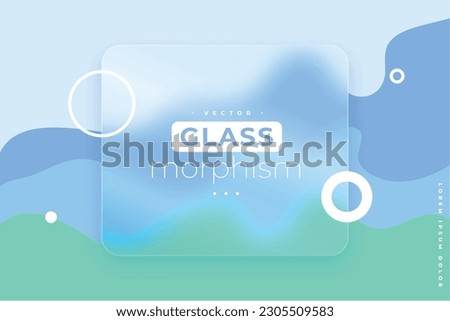 fluid style glass morphism wallpaper design for modern info card vector 