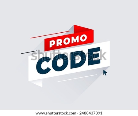 modern promo code offer template for web marketing vector