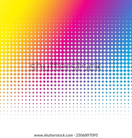 halftone style cmyk color dotted background design vector