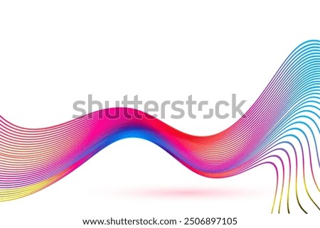 abstract cmyk fluid line background for presentation vector