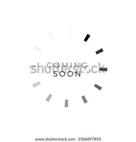 modern coming soon loading icon background design vector