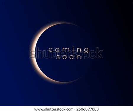 modern coming soon arrival sunrise dark background design vector