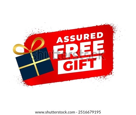 stylish assured free gift offer template for online store promo vector