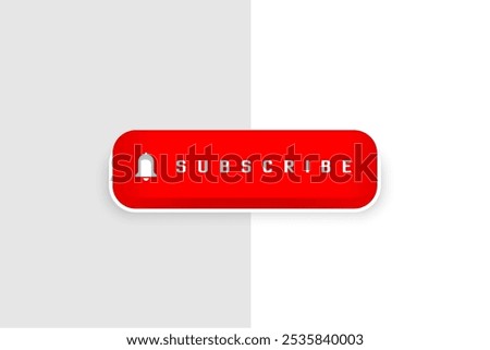 3d style subscription bell icon add more followers vector