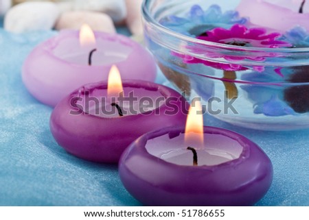 purple toned candles and flowers (2)