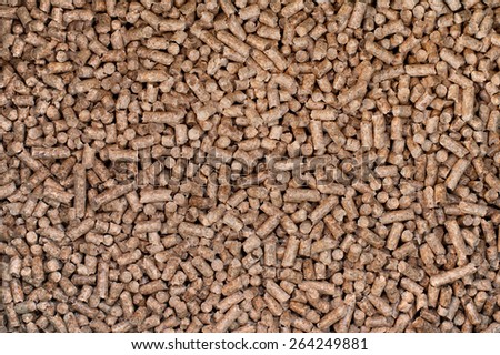 background of pressed wood pellets