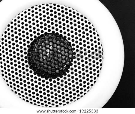 black and white speaker