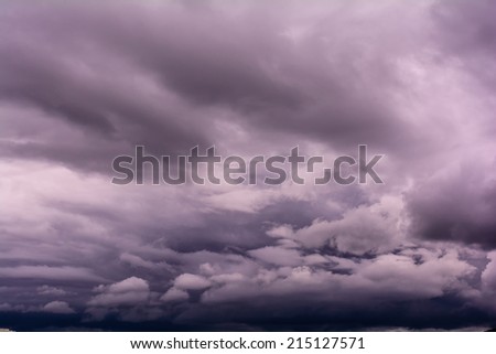 Background of storm clouds before a raining. Rain cloud.