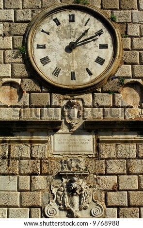 Old tower clock in Venetian style