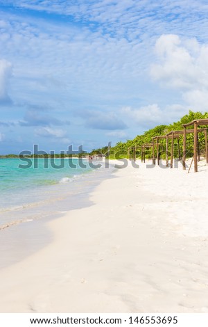 Beautiful beach at Coco Key (Cayo Coco) in Cuba, a natural landmark of the island