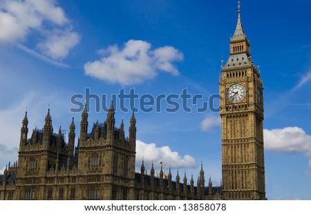 View of the Houses of Parliament and the Big Ben