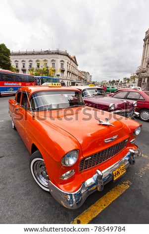 HAVANA-JUNE 2:Old Chevrolet June 2,2011 in Havana.Cubans keep thousands of classic cars like this running despite their age and lack of parts and they\'ve become an world known icon of the country