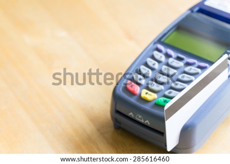 Credit Card With Credit Card Machine (Selective Focus)