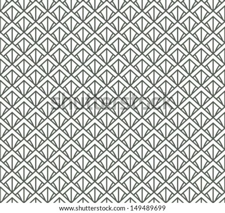 Flower or feather, asian seamless pattern, abstract ornament, japan / china background. Vector illustration