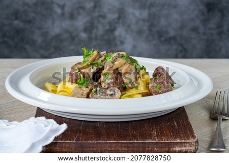 Similar – Image, Stock Photo Meatballs With Mushrooms And Quinoa