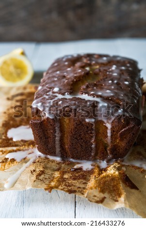 Home baked lemon cake