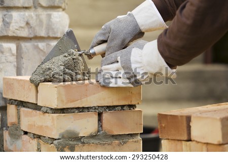 Bricklaying brick wall