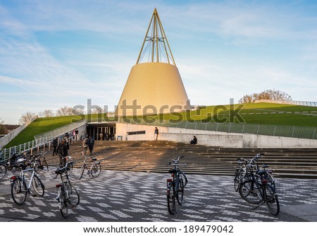 DELFT, NETHERLANDS - APRIL 9, 2014: Delft University of Technology, also known as TU Delft, is the largest and oldest Dutch public technical university, taken on April 9, 2014 in Delft, Netherlands