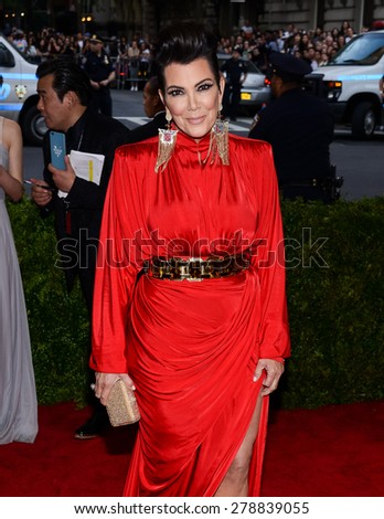 New York, NY  Monday May 04, 2015: Kris Jenner attends 'China: Through The Looking Glass' Costume Institute Gala, held at the Metropolitan Museum of Art in New York City, New York.