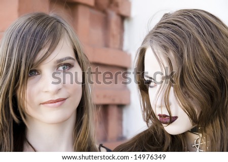 Teenagers With Gothic Make up