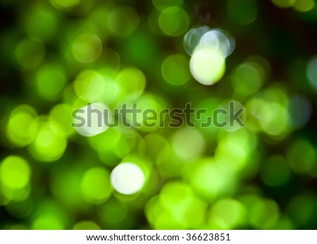 Green Abstract Lights. Unfocused Light Background Series.