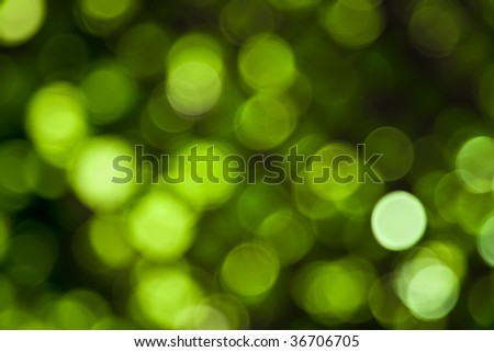 Green Abstract Lights. Unfocused Light background Series.