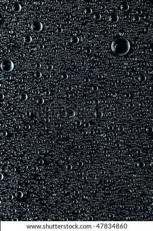 Dark water drops. Nature collection.