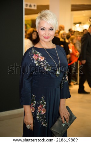 MOSCOW, RUSSIA, September, 20: Singer Katya Lel. Opening Ru-tv Studio, September, 20, 2014 at Vegas Center in Moscow, Russia