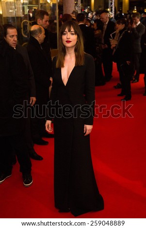 ERLIN, GERMANY - FEBRUARY 11: Dakota Johnson attends the 'Fifty Shades of Grey' premiere during the 65th Berlinale Film Festival at Zoo Palast on February 11, 2015 in Berlin, Germany.