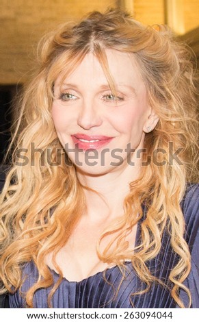BERLIN, GERMANY - FEBRUARY 07: Courtney Love attend the 'Cobain: Montage of Heck' premiere during the 65th Berlinale International Film Festival at Kino International on February 7, 2015