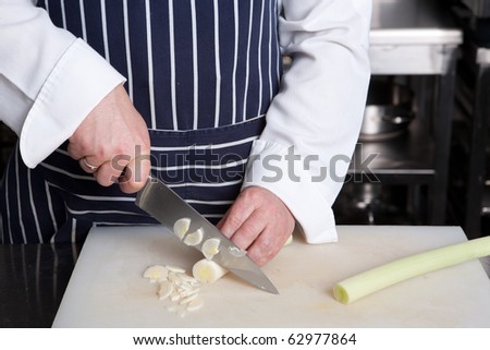 Chef cut leak on cutting board