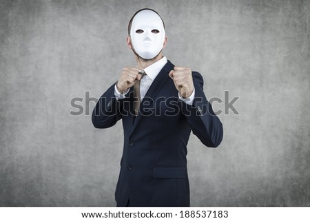 mysterious businessman ready to fight