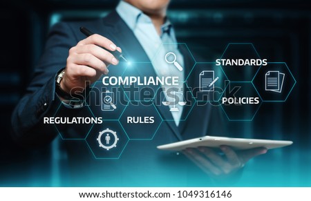 Compliance Rules Law Regulation Policy Business Technology concept. Stockfoto © 